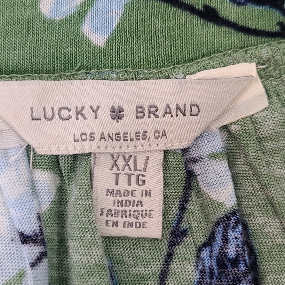 Lucky Brand Green floral short sleeved top - Picture 8 of 10